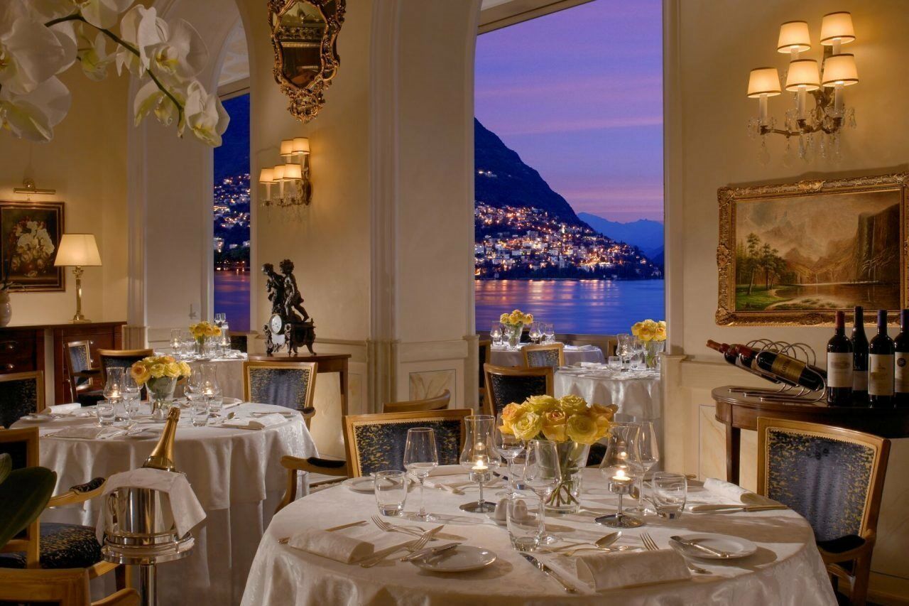 Hotel Splendide Royal Lugano Exterior foto The restaurant